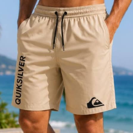 Short Masculino Tactel Praia Replic Levinho Esportivo Secagem Rápida com Bolsos e Cordão Estampado Casua Rapper MC l