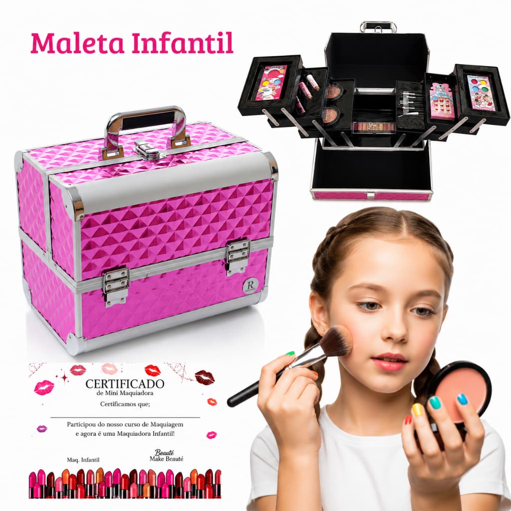 Maleta Extra grande Infantil Completa + Certificado de Maquiadora