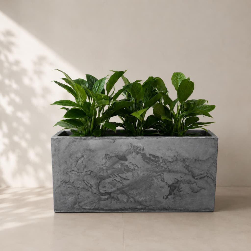 Vaso Grande Jardineira Lisa para Plantas Jardim com Prato Invisível  Floreira
