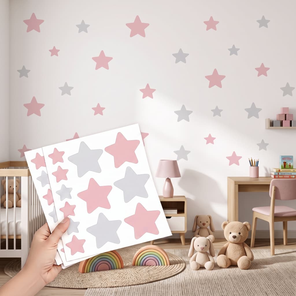 240 Adesivo Estrelas, Estrelinhas, Decoração Quarto Bebê e Infantil