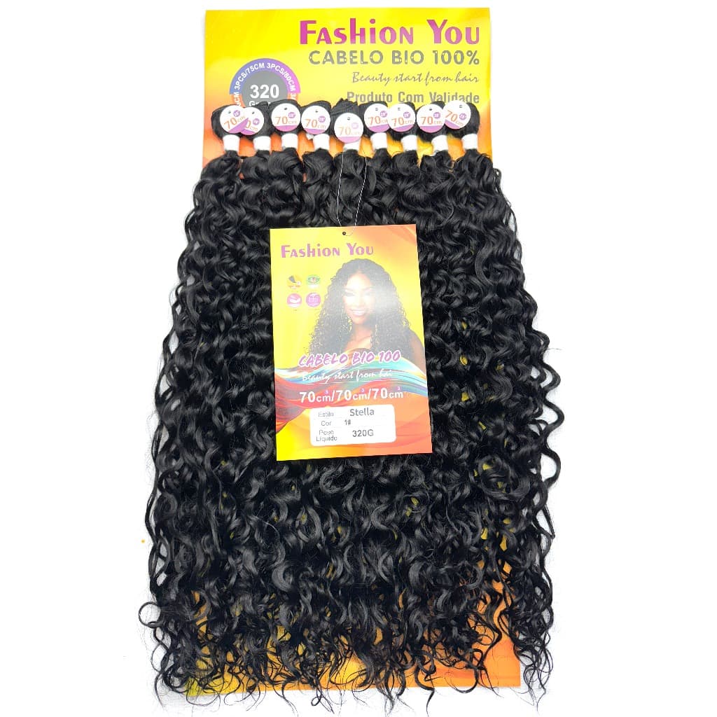 Cabelo Sintetico Orgânico Cacheado 70cm 9 Telas 320g Cacho N3 Aberto Fashion You