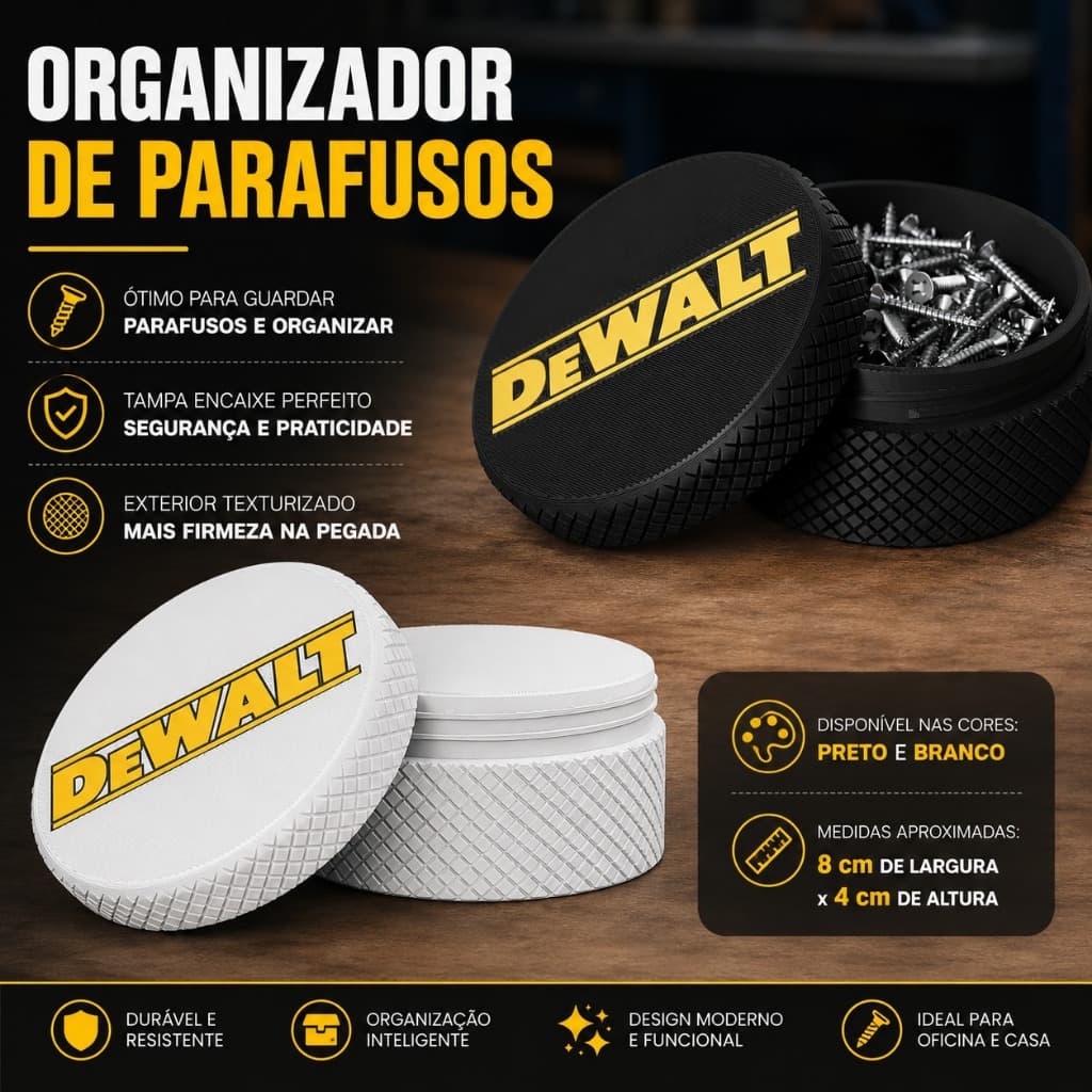 Caixa Organizadora para Parafusos e Peças Pequenas.
