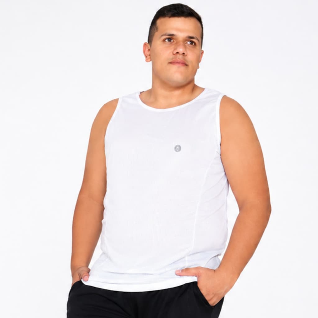 Regata masculina dry fit plus size tamanho grande do G1 Ao G4