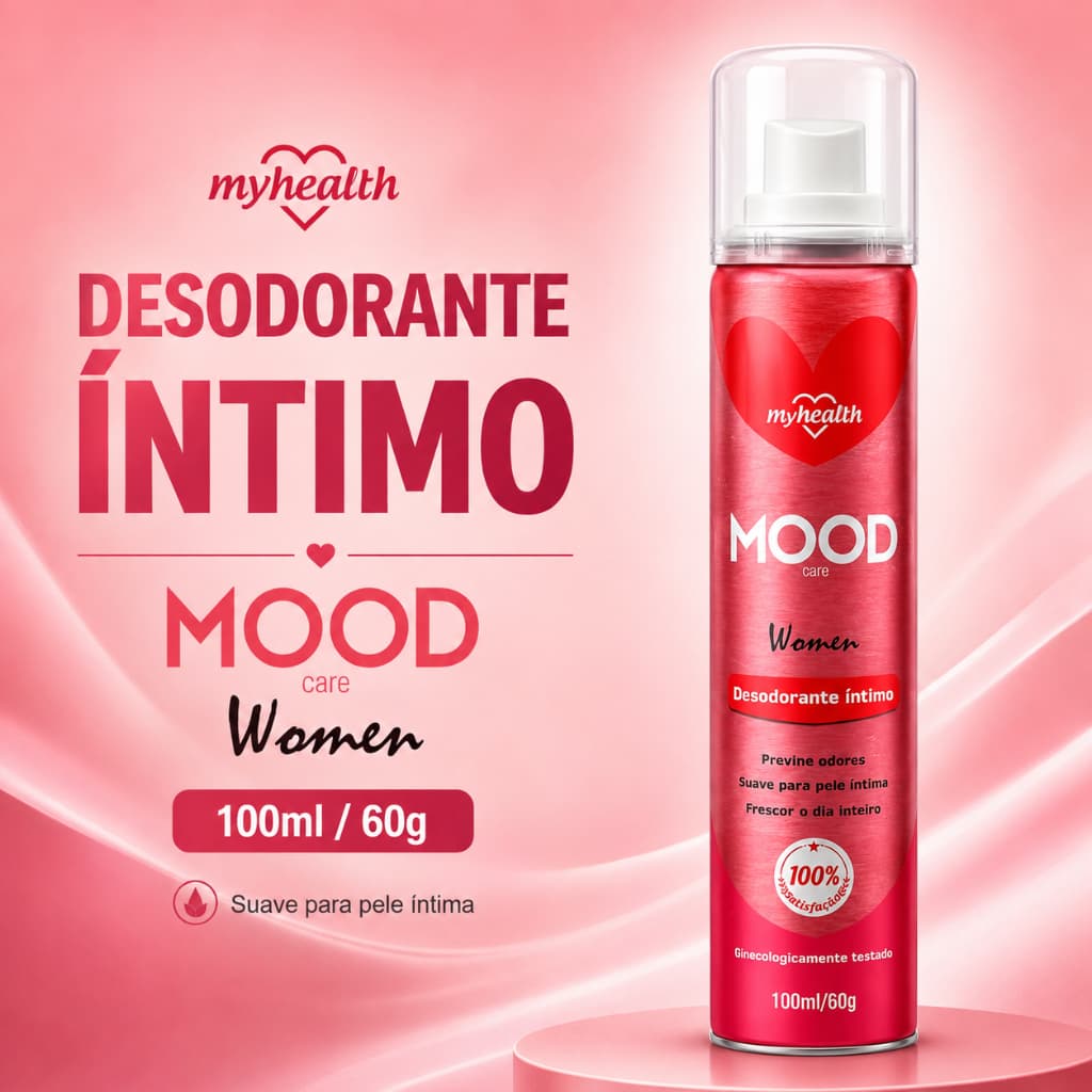 Desodorante Íntimo Feminino Mood Care My Health 100ml Frescor Diário Contra Odores