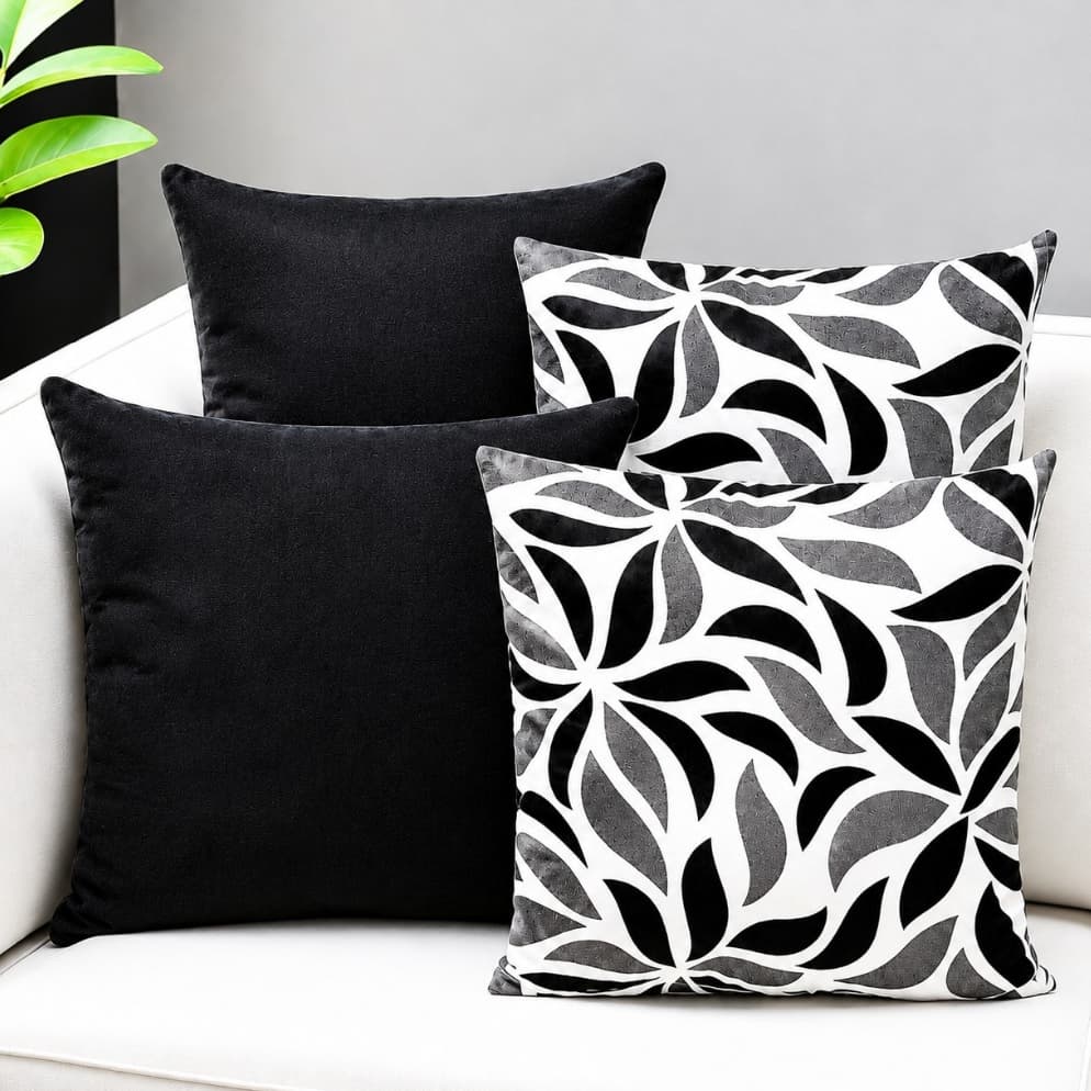 Kit Capa de Almofadas Decorativas 40x40cm Lisas e Estampadas