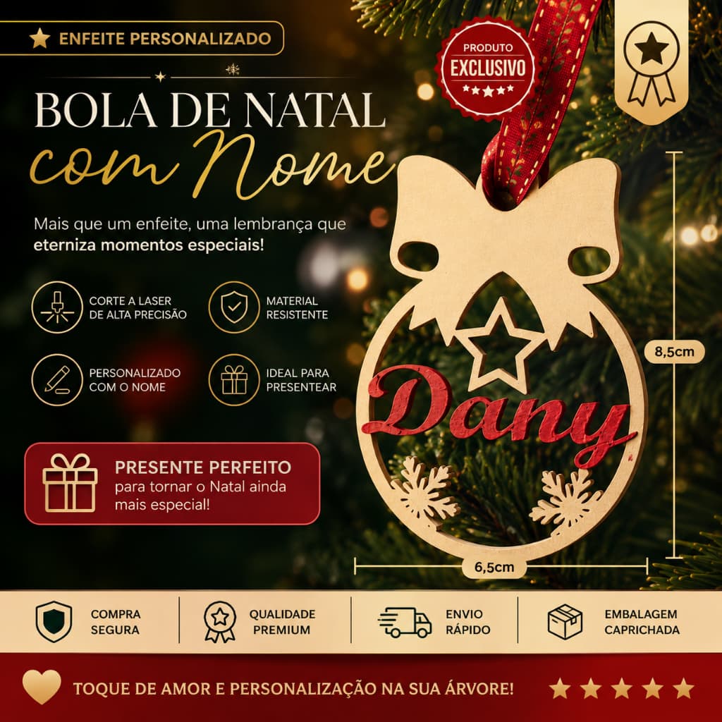 Bola de Natal Personalizada