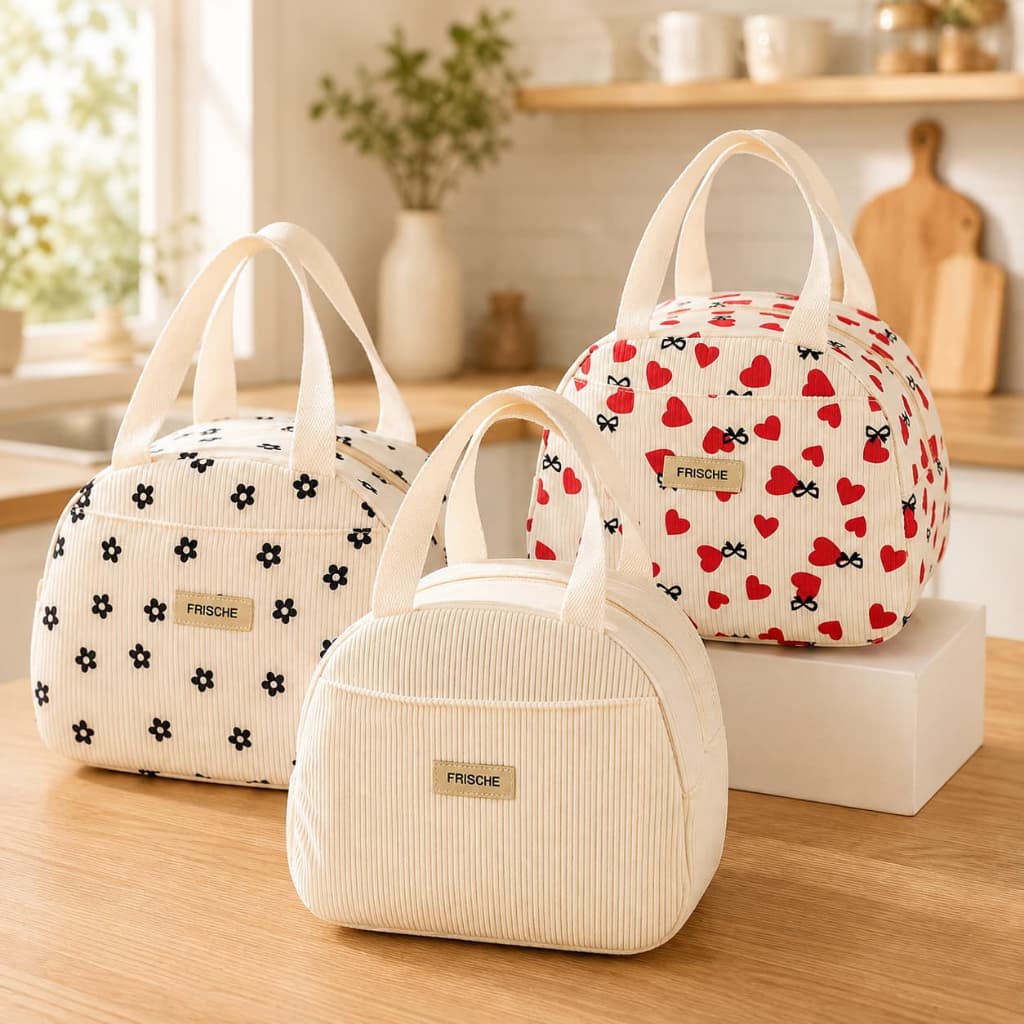 Bolsa Térmica para Marmita Lancheira Feminina 6,5L Impermeável Portátil para Trabalho Escola Faculdade Piquenique