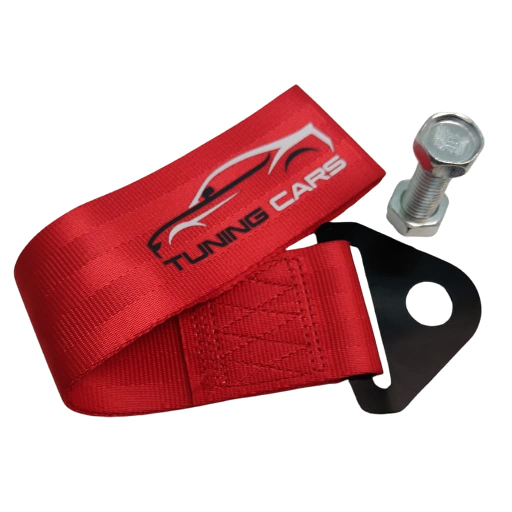 Fita Reboque Tuning Cars Vermelha Cinta Reboque Esportiva Alta Resistência Racing Drift Off Road Carro