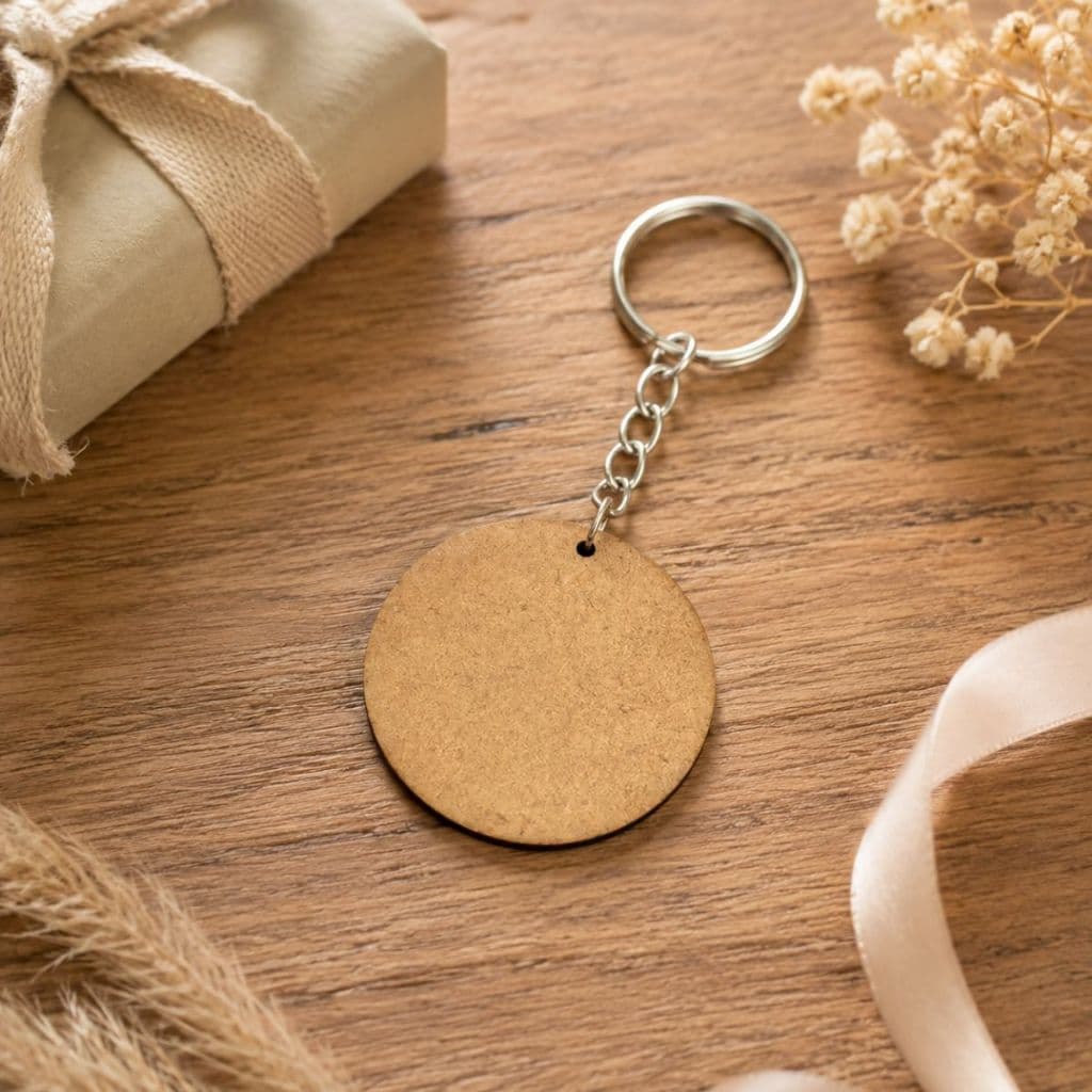 Chaveiros Bolacha MDF Cru 5cm Redondo Lembrancinha Decoração Enfeite Artesanato