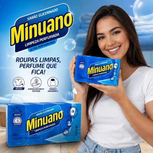 Sabão Em Barra Minuano Sabonete Glicerinado 900g Pacote Com 5