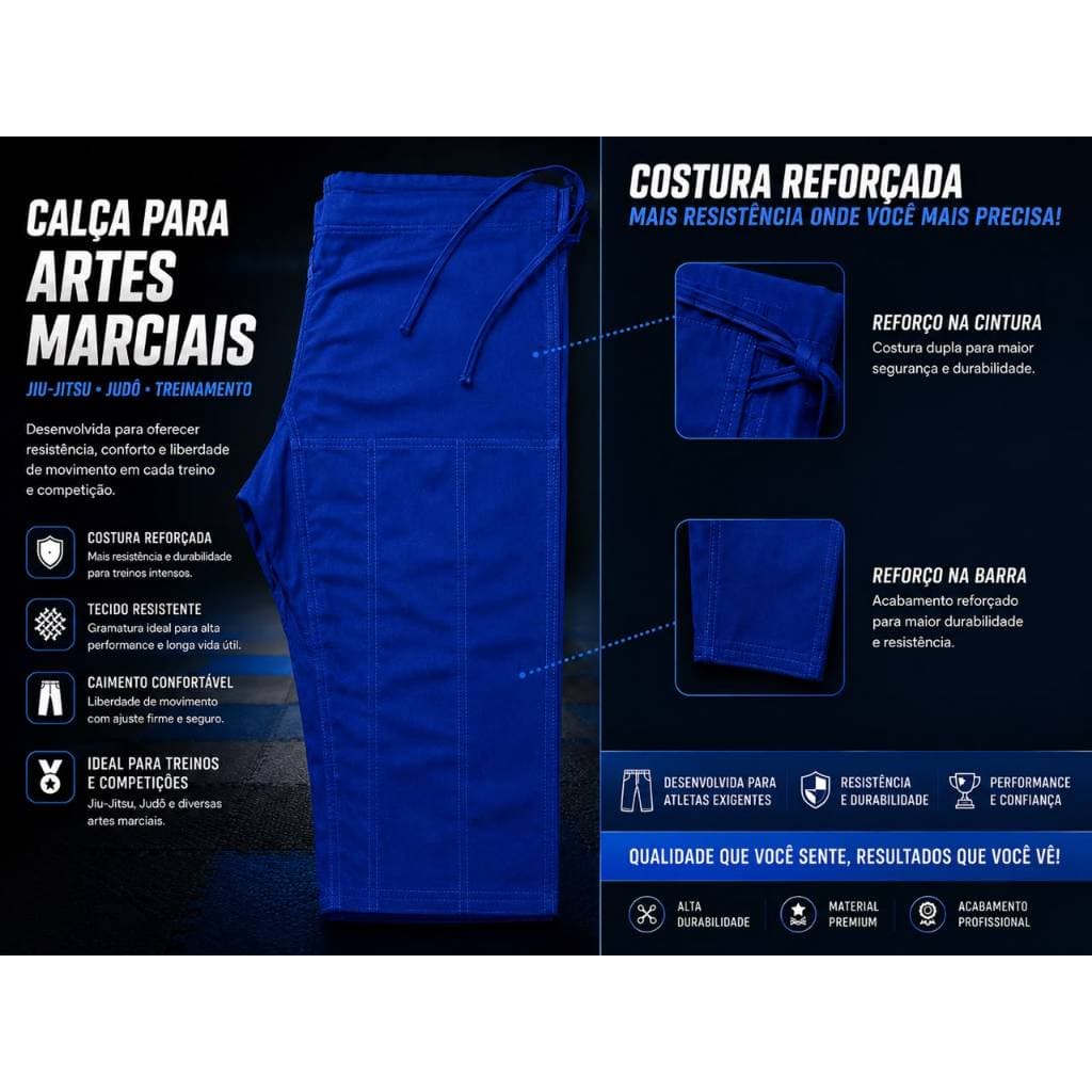 Calça De Kimono Judo, Jiu Jitsu, Luta Livre
