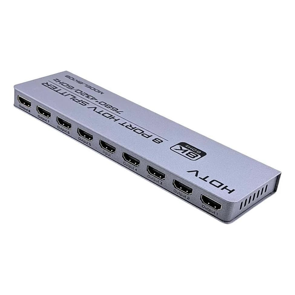 Splitter Hdmi 1x8 8k Ultra Hd Divisor De Sinal Hub 2k 4k 8k