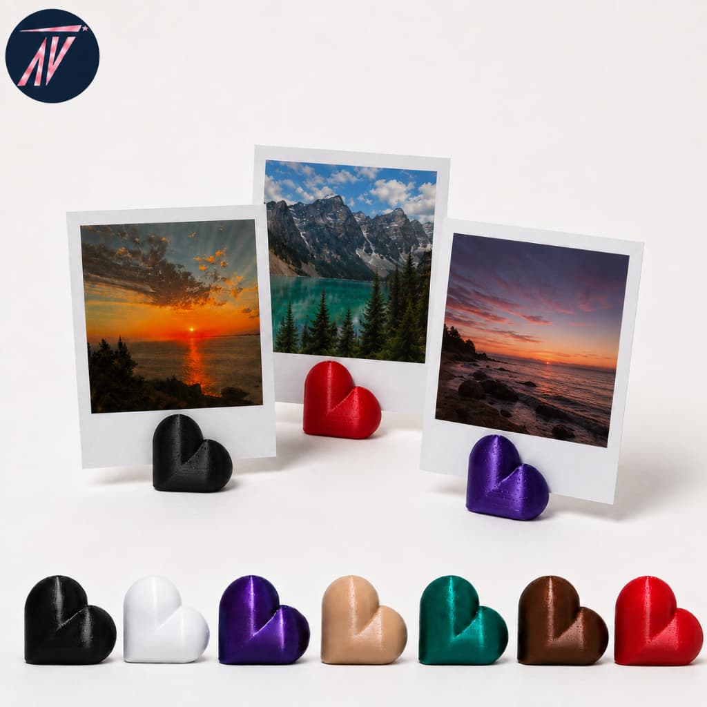 Porta Foto Coração Decorativo – Suporte Para Fotos Polaroid Lembranças e Presentes