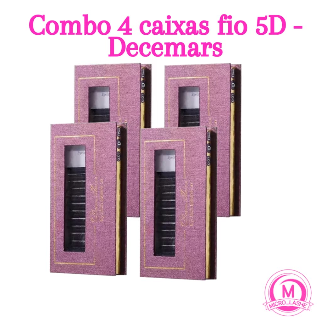 KIT 4 CÍLIOS DECEMARS 5D - ENVIO IMEDIATO