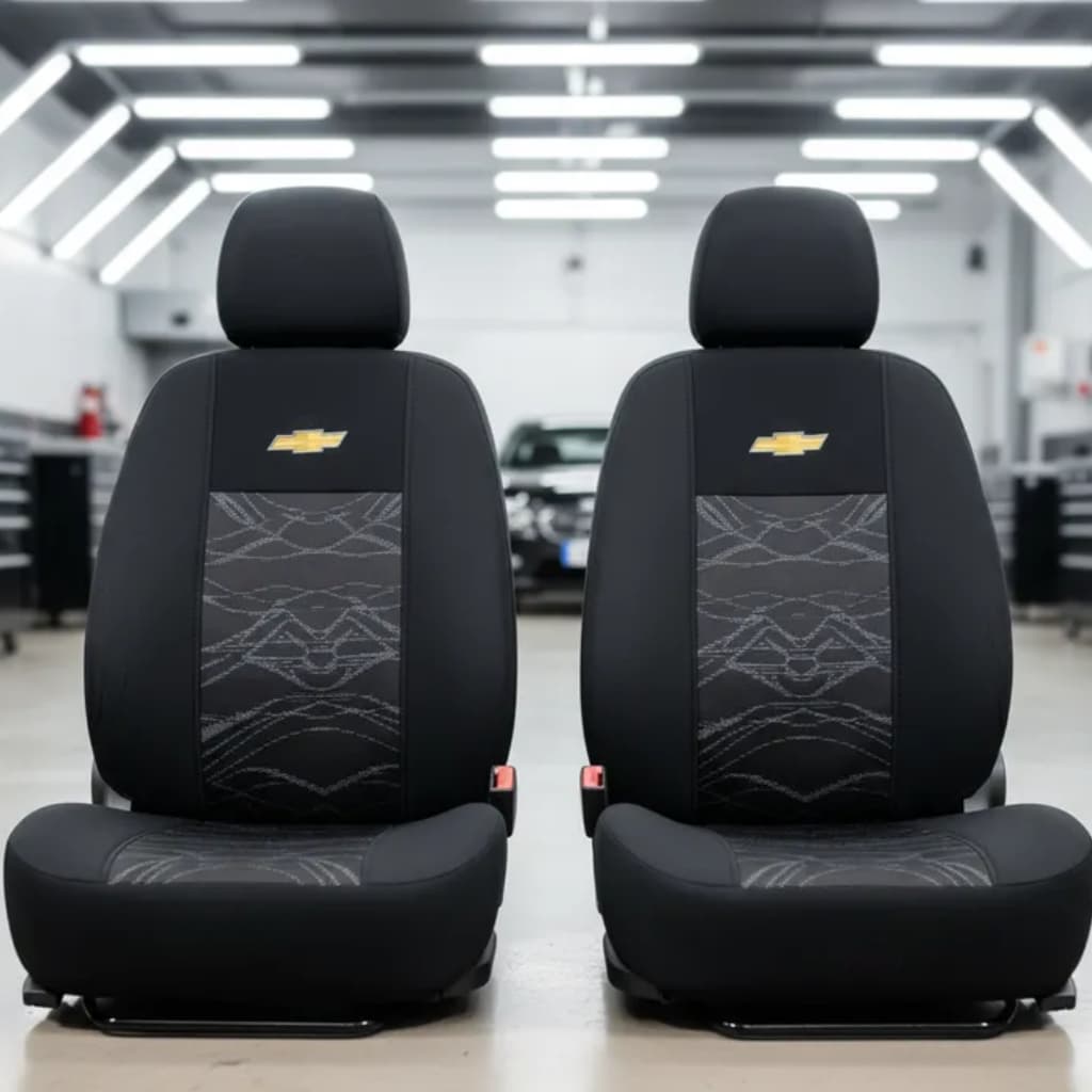 Capas Para Bancos Da Montana Capine Simples, Cabine Dupla Tecido Grosso Chevrolet GM