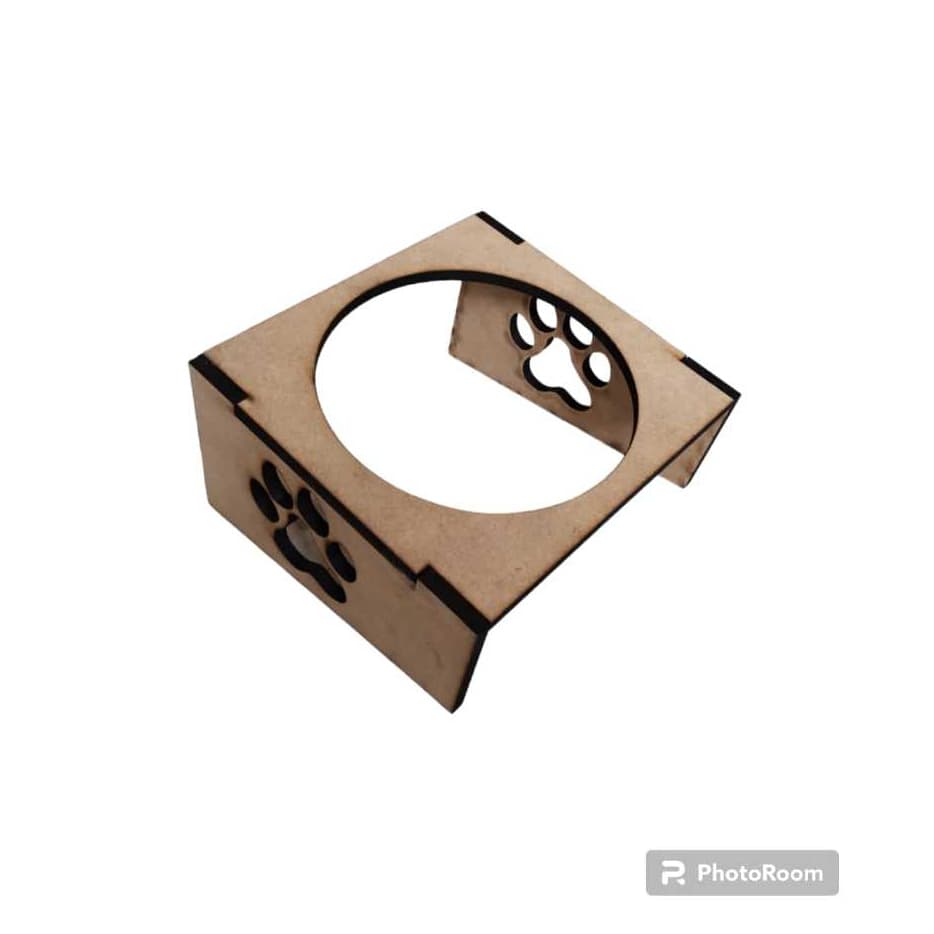 Suporte comedouro Circunferência 12CM pet em mdf 6mm.