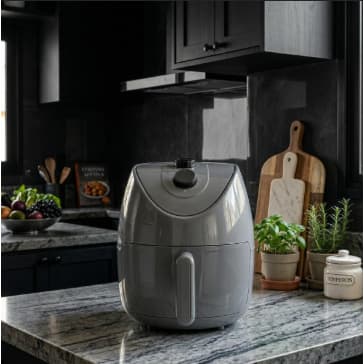 Air fryer fritadeira cinza home land cinza 127V e 4 litros