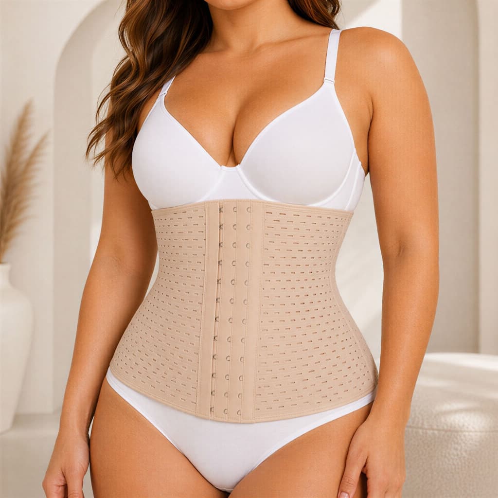 Cinta  Abdominal Feminina 4 BARBATANAS Emagrecer Rápido Ajustável Modeladora Alta Compressão Afinar Cintura.