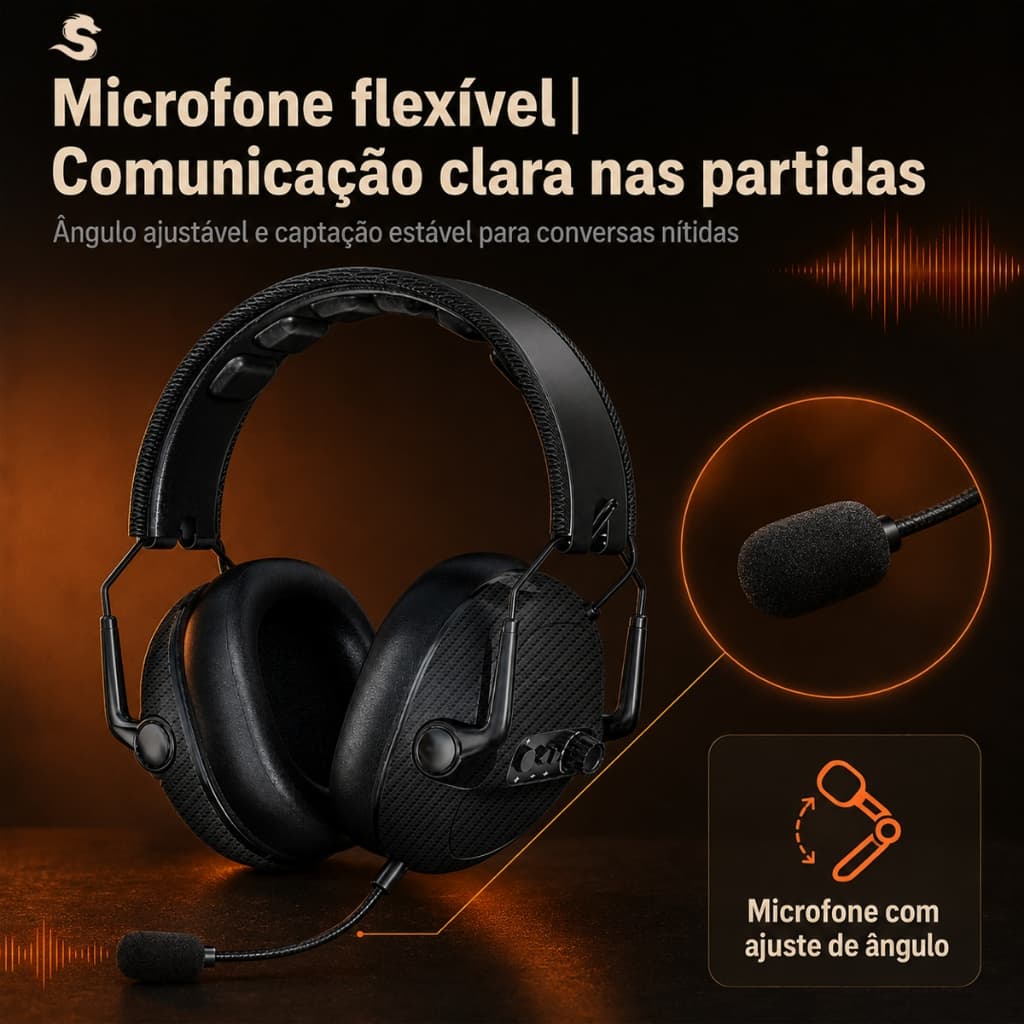 Eletromex Headset Gamer 3 em 1 2.4G Bluetooth Fio Driver 50mm Microfone Flexível Bateria 1000mAh