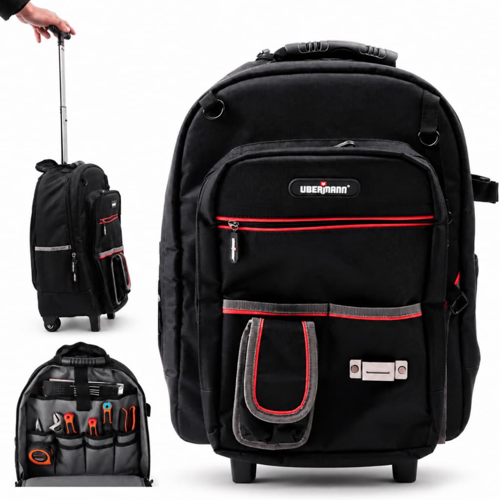 Mochila Bolsa Profissional Eletricista Para Ferramentas Serviço Reforçada Forte Durável Com Rodinhas