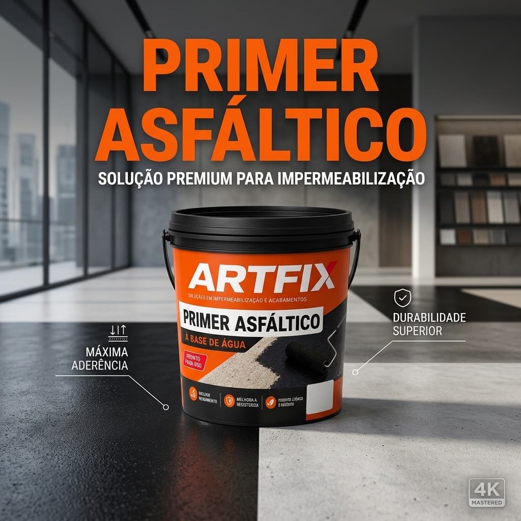 Primer Asfáltico 3,6 Litros à Base de Água - Preparo de Argamassa e Concreto