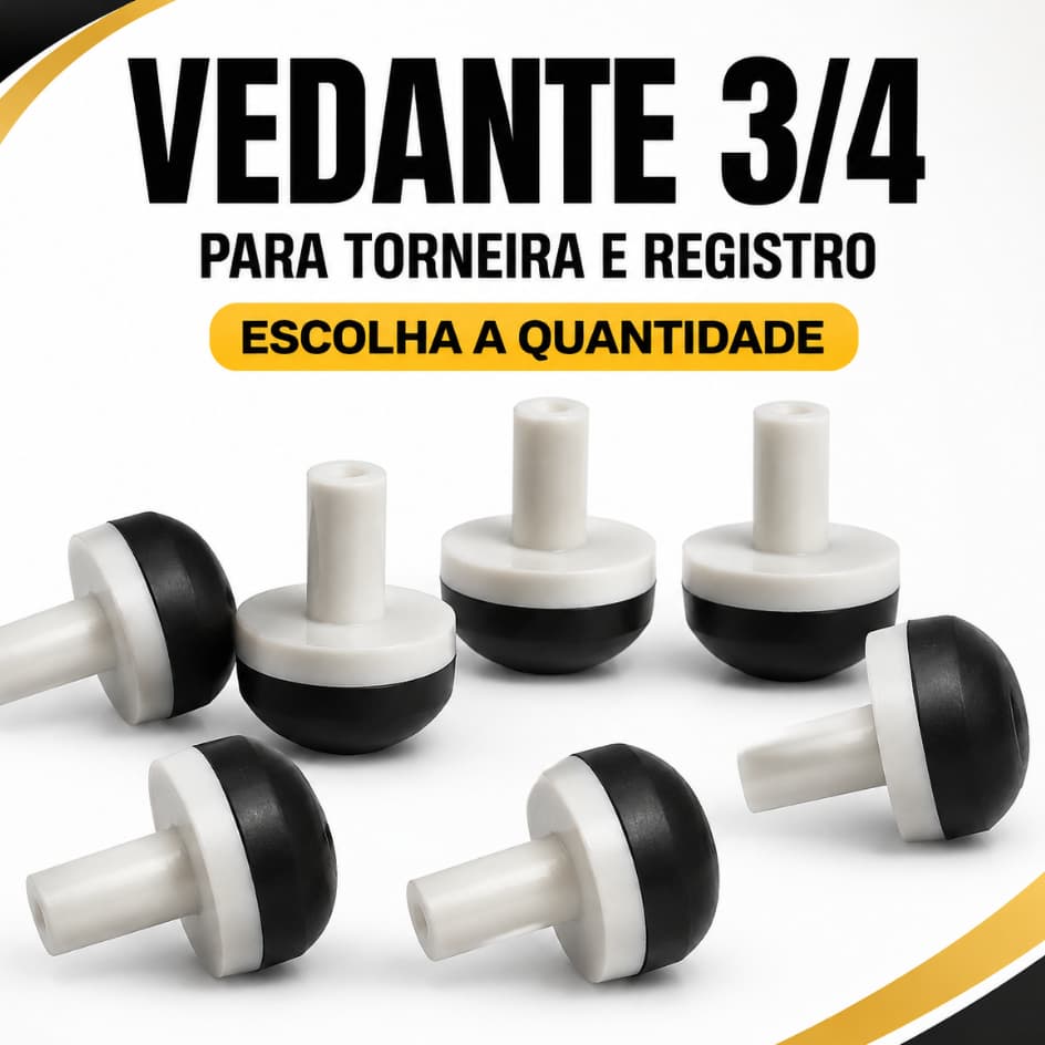 Vedante Para Torneira Registro Carrapeta 3/4 Pvc  Reparo Vazamento Acabamento
