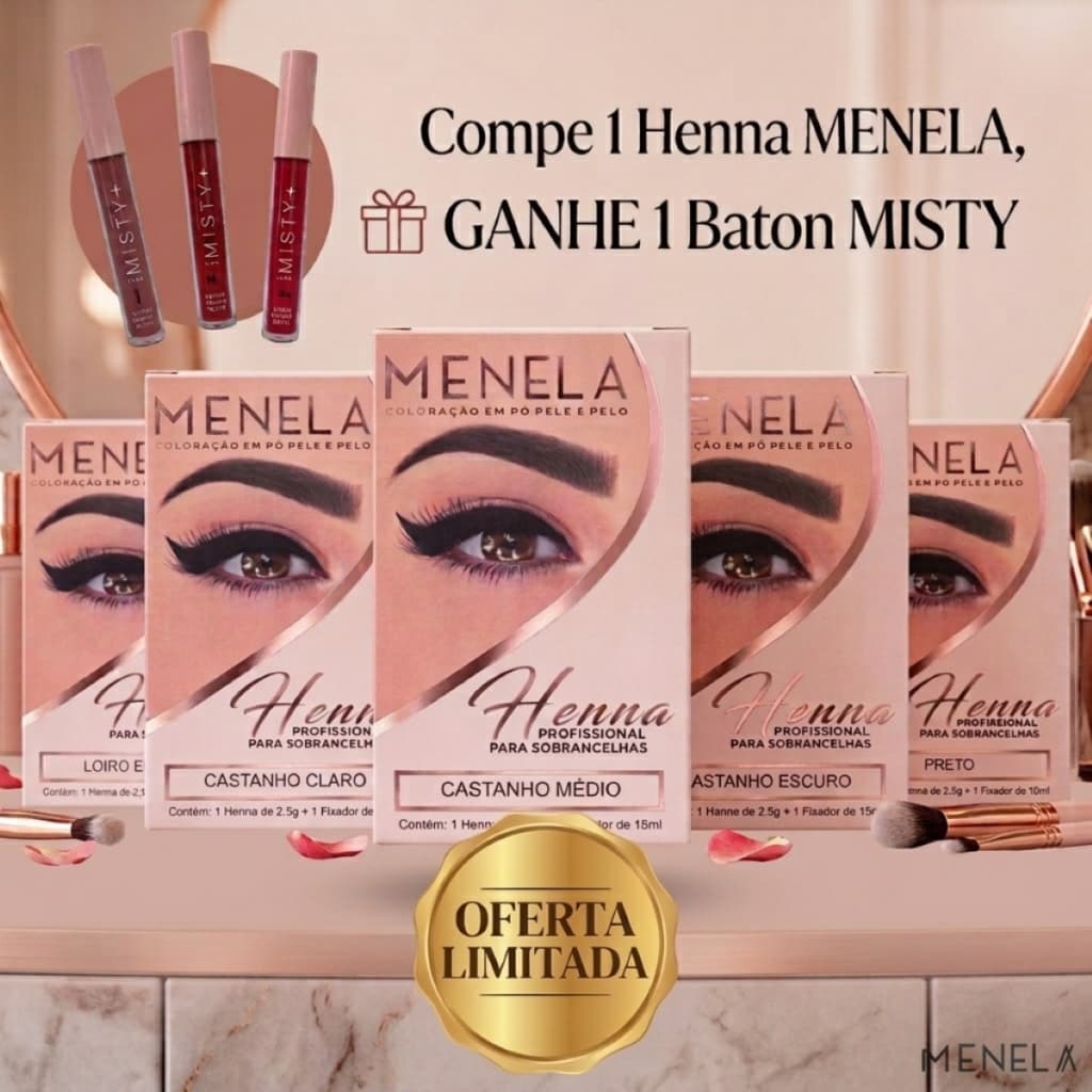 Linha Henna Sobrancelhas Menela - Monte seu Kit