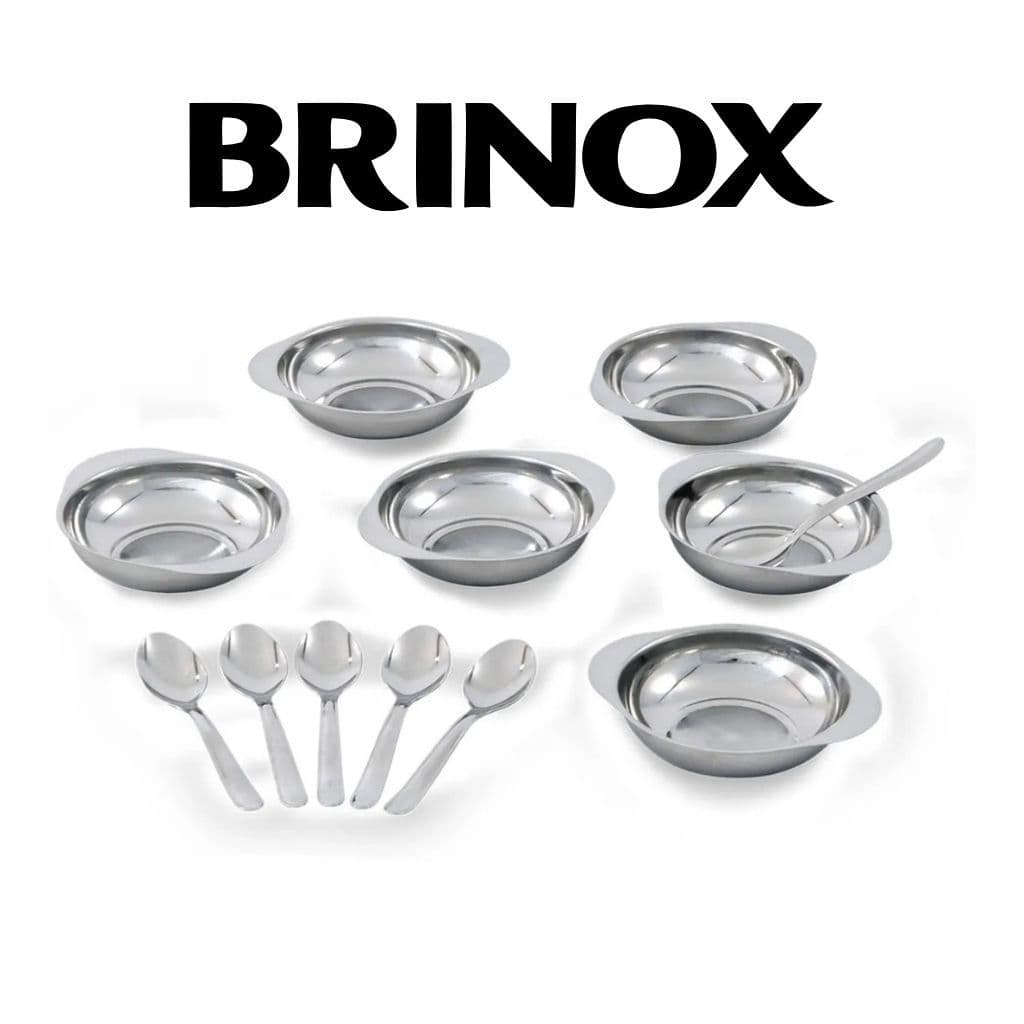 Conjunto para Sobremesa Brinox Jornata 12 Peças Aço Inox Garfo e Colher Doce Bolo Mesa Posta Jantar Casa Nova Cozinha