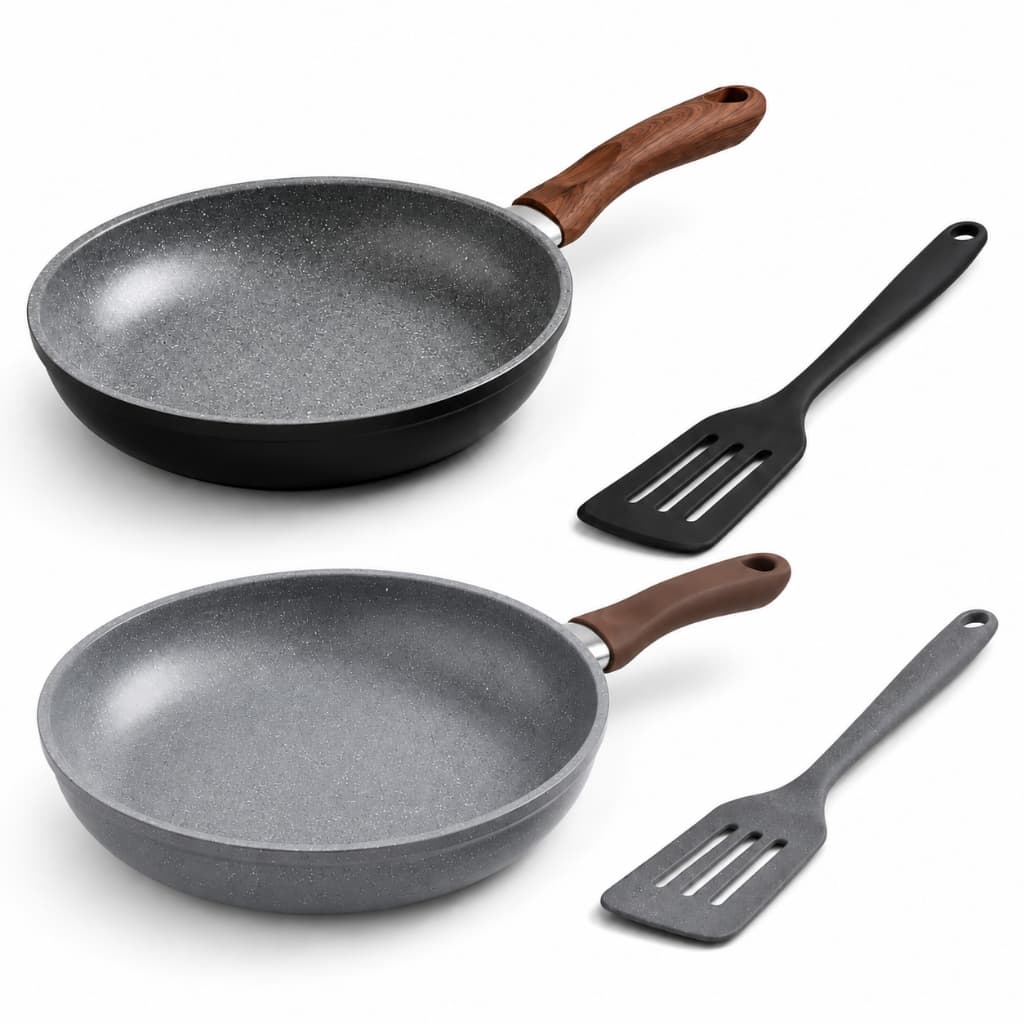 Frigideira Antiaderente com Revestimento Cerâmico Interno 24cm com Espátula, Indução