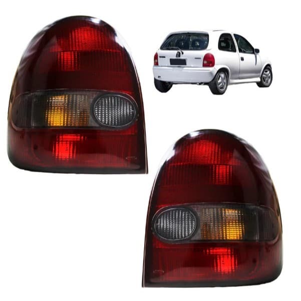 Par Lanterna Traseira Corsa Hatch 2 Portas 94 95 96 97 98 99 Fumê