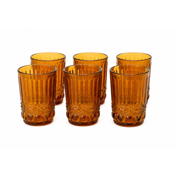 Jogo de 6 Copos Âmbar Laço Verre 340ml
