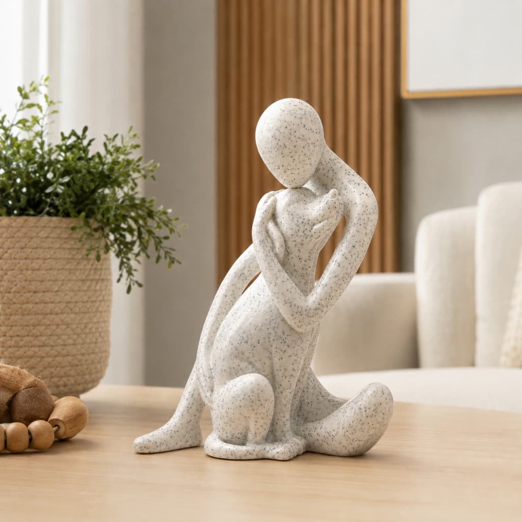 Escultura Cachorro Estátua Melhor Amigo Pet Fiel Decoração Sala Cozinha