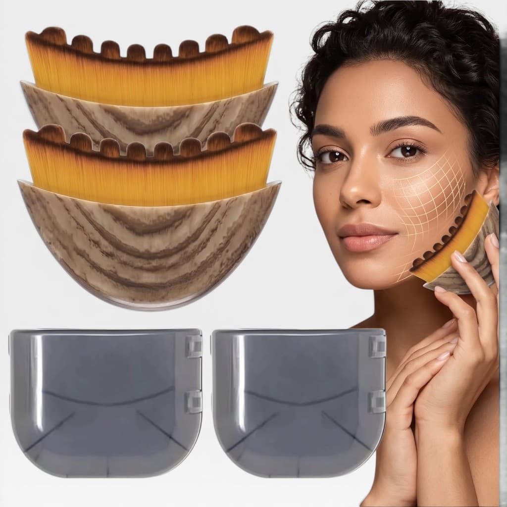 Escova Facial Drenagem Linfática Massageador Facial Anti Inchaço Efeito Lifting Contorno Skincare Rosto Definido