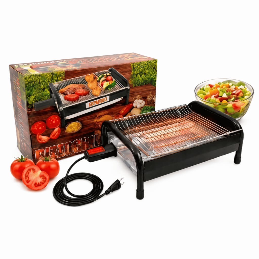 Churrasqueira Elétrica Portatil Grill Gourmet de Mesa Bancada Apartamento 110v/220v