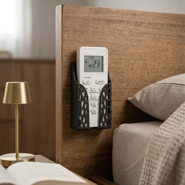 Suporte de Parede Premium para Controle Ar e Tv - Design Vazado Elegante Porta Controle Casa Cozinha Quarto Sala
