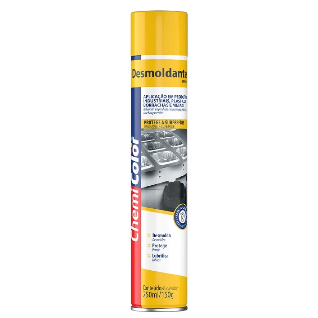 Desmoldante Spray Chemicolor Molde Forma 250ml/150g Com Silicone E Sem Silicone