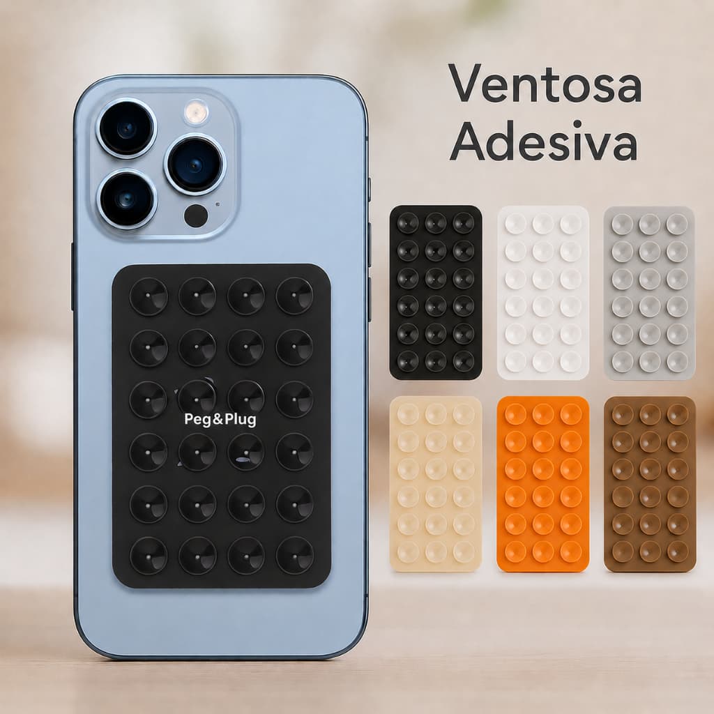 Ventosa para Celular Suporte de Silicone Forte Fixacao, Portatil, Adesiva de Alta Qualidade