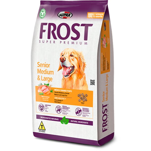 Ração Super Premium Frost Sênior Cão Idoso Raças Médias e Grandes 15kg