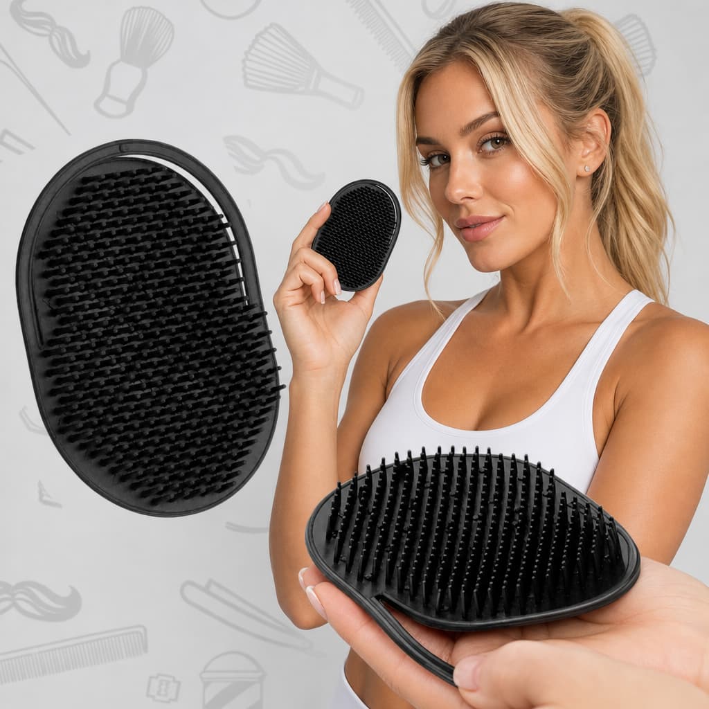 Escova Pente de Cabelo e Alinhamento de Barba Portátil para Cuidados Masculinos Diários