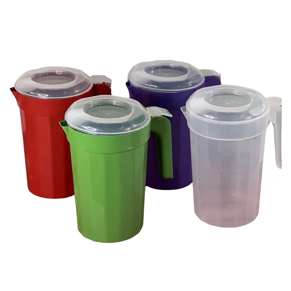 Jarra de Plástico 2 Litros com Tampa e Alça – Jarra para Água, Suco e Bebidas