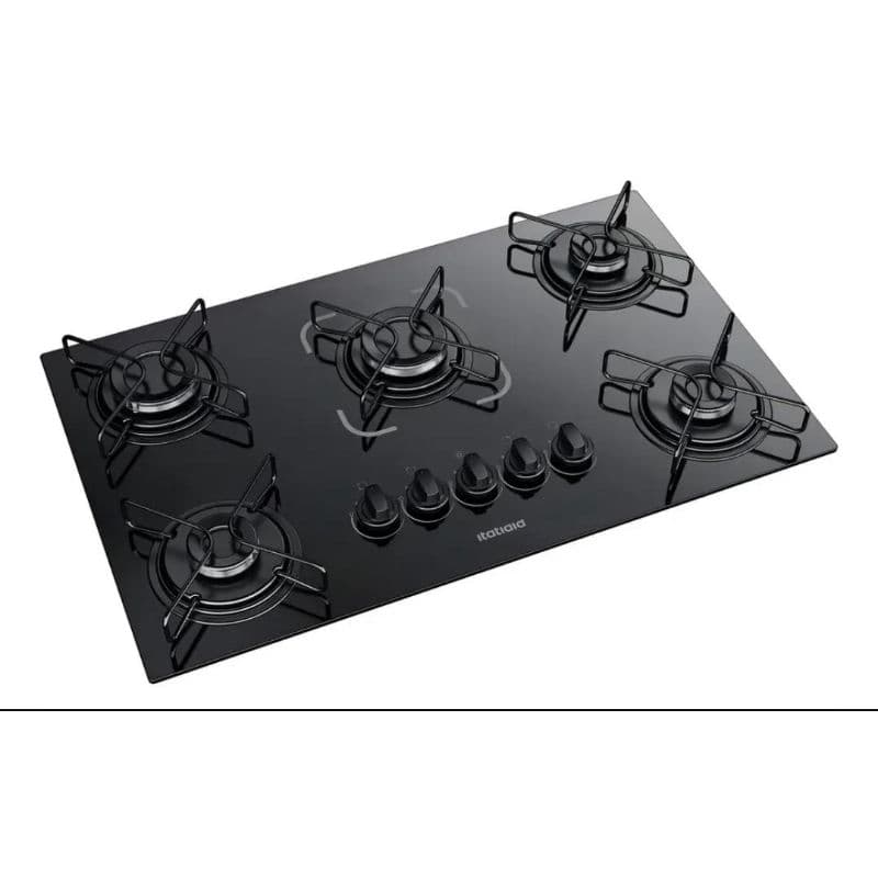 Cooktop Itatiaia Essencial 5 Bocas Mesa Vidro Preto Bivolt