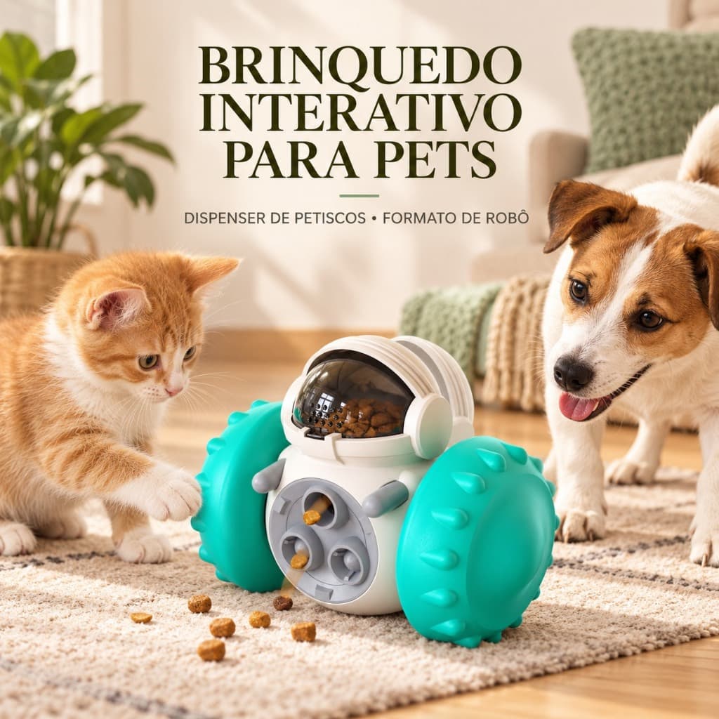 Brinquedo Interativo Para Cetes E Gães Robô Comedouro Lento Comedouro Interativo Anti-Ansiedade Com Balanço 360 Graus
