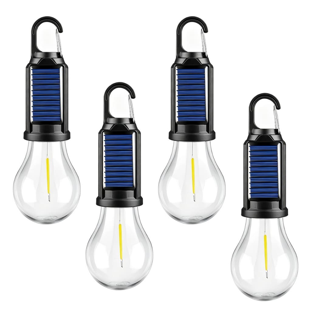 Kit Lâmpada Solar De Emergência Led Recarregável Usb