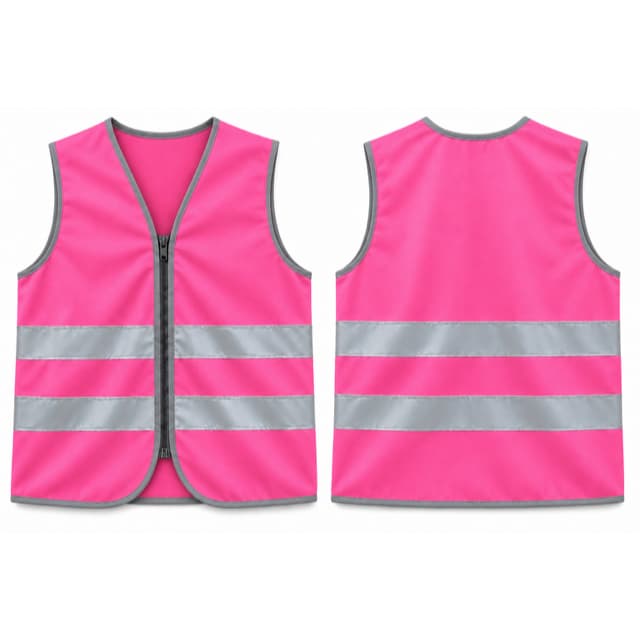Colete Refletivo de Segurança Rosa