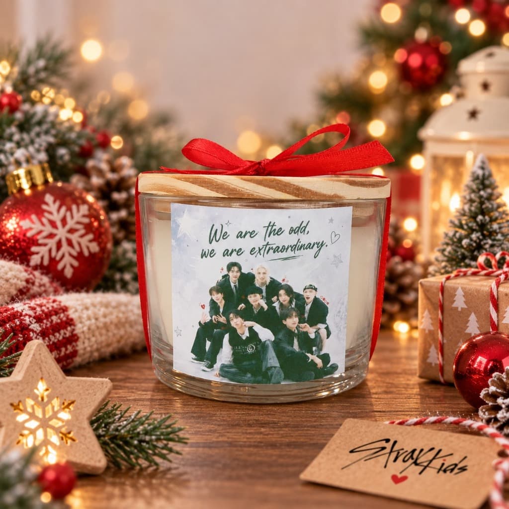 Vela Aromática no Copo Personalizada Natal Stray Kids  - STAY - Velas Perfumadas | Aromáticas e Decorativas