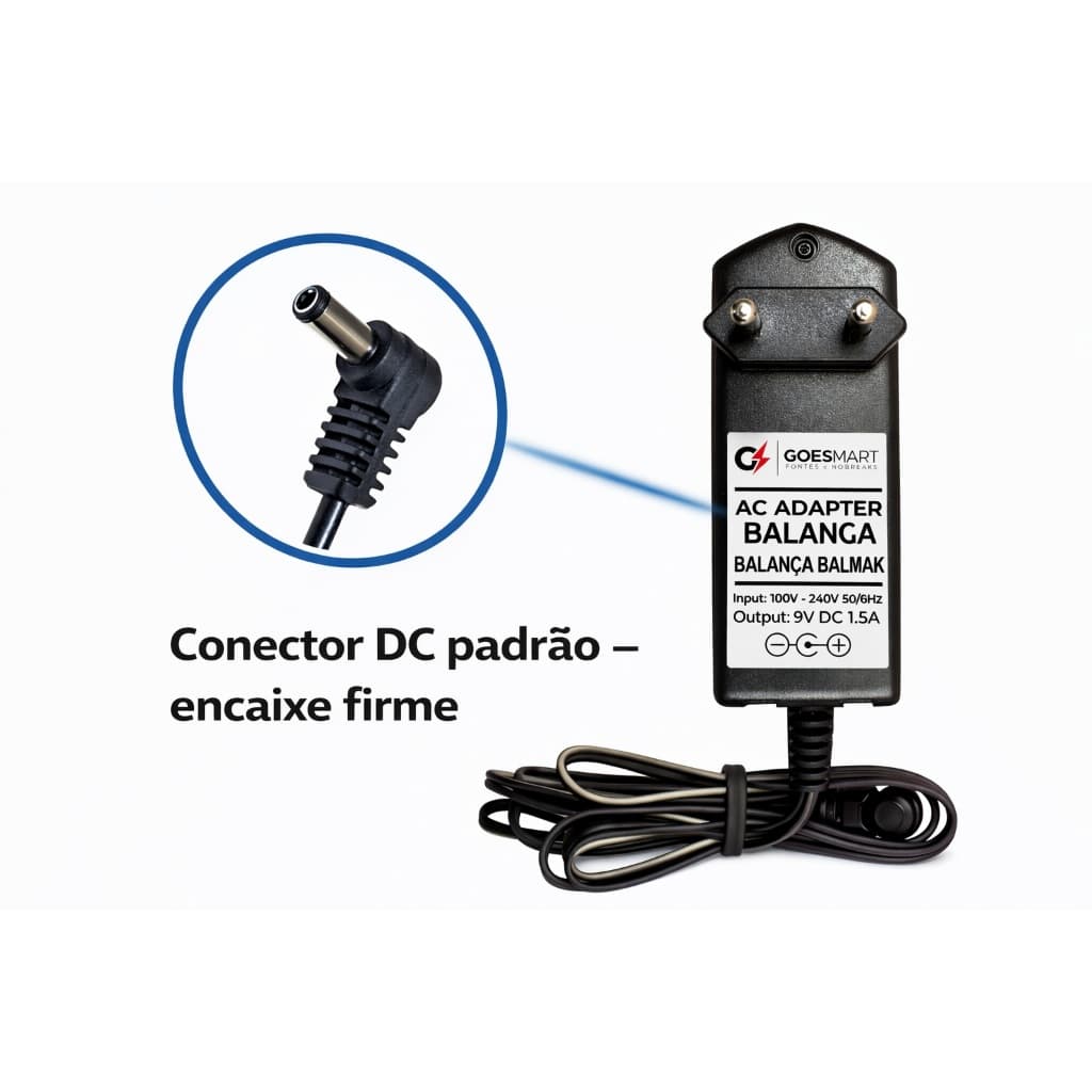 Fonte Dc 9v 1,5a Para Balanca Balmak Bk