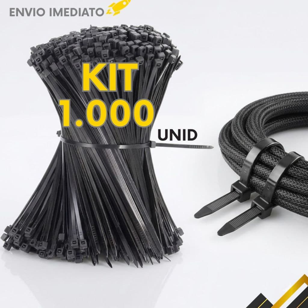 Kit 1000, 500 e 200 un - Abraçadeira De Nylon Cintas Plásticas Multiuso Fita Hellermann