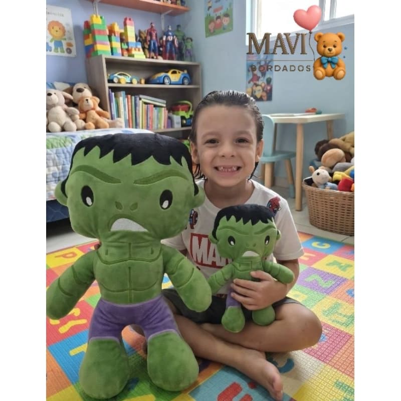 Pelúcia Bordada Hulk 54cm | Presente Super-heróis
