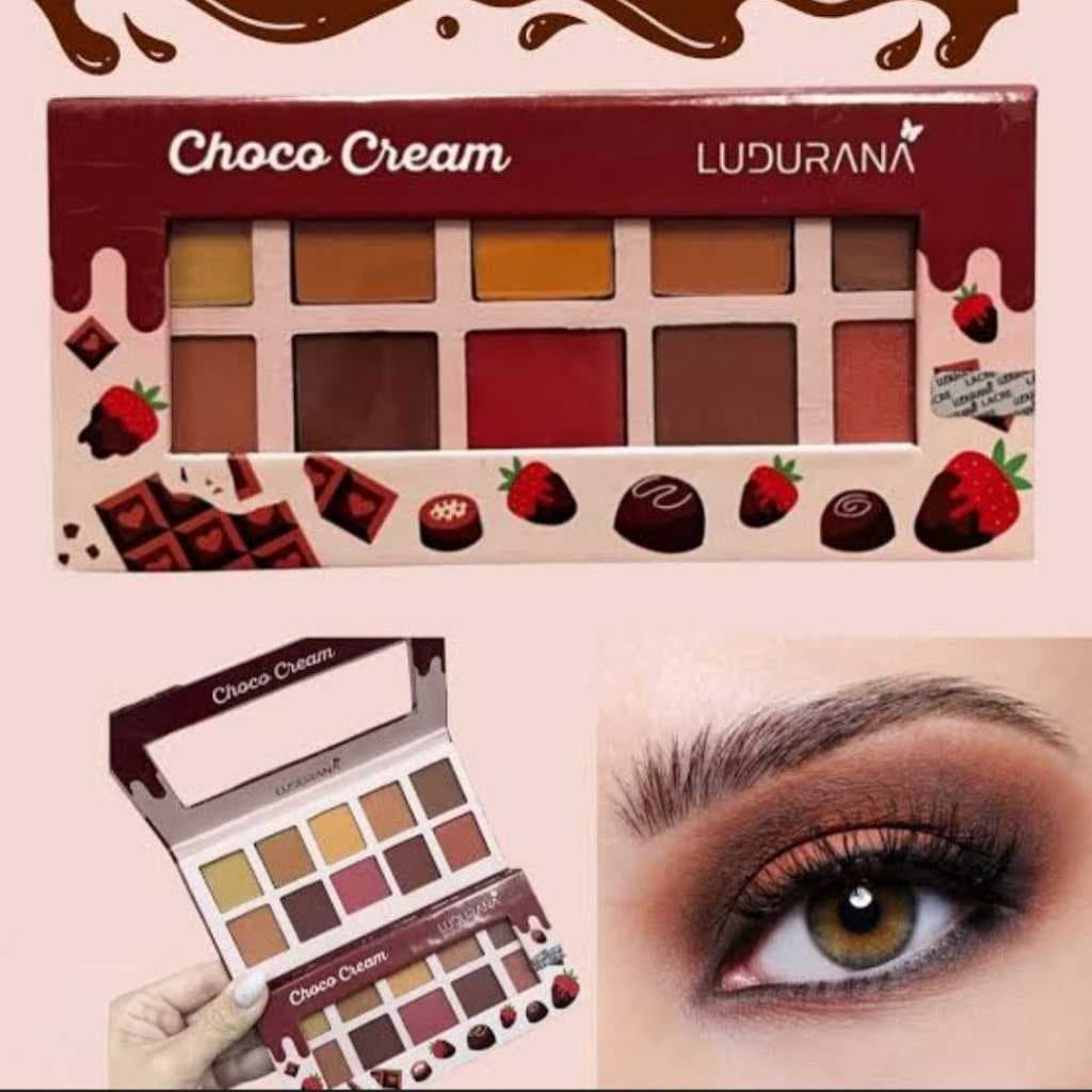 Paleta De Sombras Choco Cream Ludurana 10 Cores