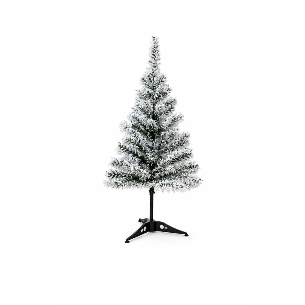 Árvore de Natal Verde Branca Nevada Decorativa Luxo com Efeito Neve